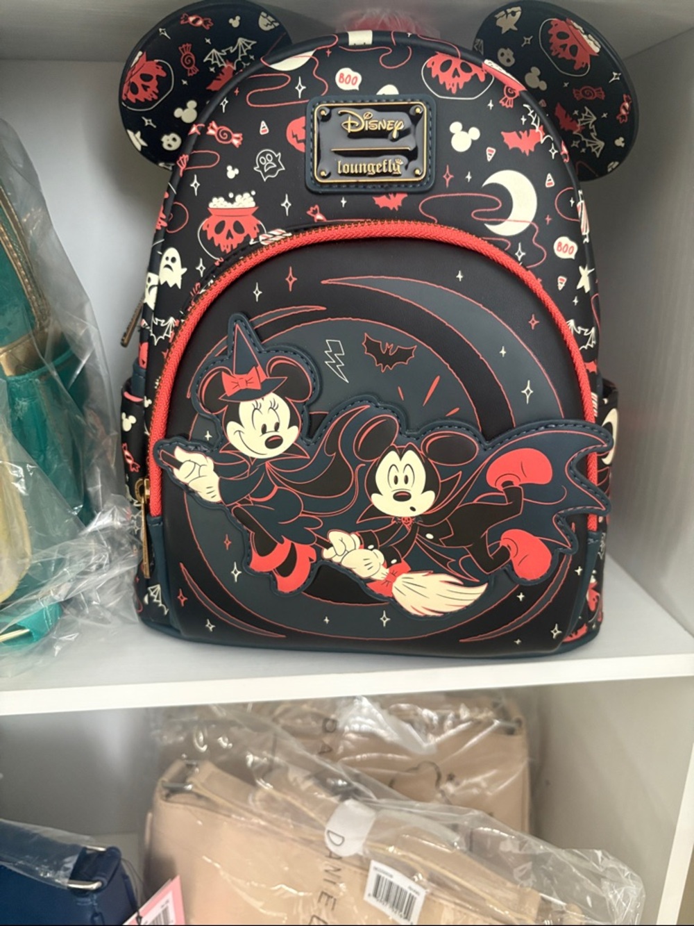 Loungefly Disney Halloween Minnie & Mickey Glow in Dark Mini Backpack